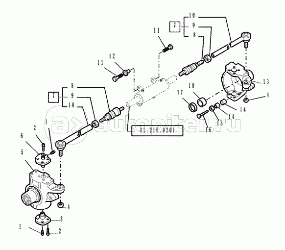 41.106.0201 VAR 742400, 742401 REAR AXLE, STEERING ARM