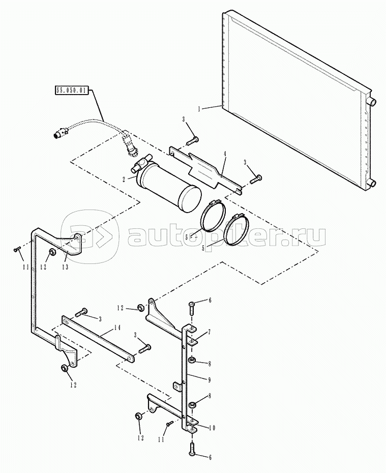 50.200.0104 CAB AIR CONDITIONING (HOT/COLD) A/C UNIT CONDENSER (VAR.742014)