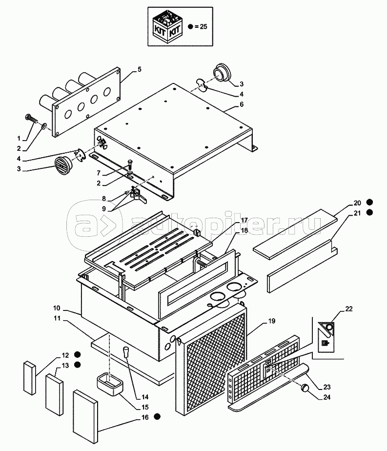 50.206.0101(01) CAB AIR CONDITIONING (HOT/COLD) A/C HOUSING AND CAB FILTERS (VAR.742014) C7428
