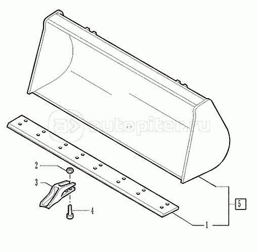 82.100.0403 LOADER BUCKET 1.15M3 WITH TEETH (VAR.742501)