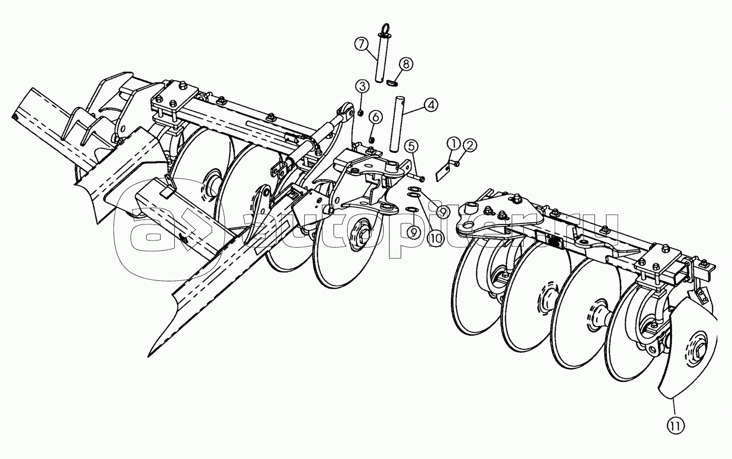 REAR GANG WING ASSEMBLY (ALL QUANTITIES ARE FOR ONE WING ASSEMBLY)