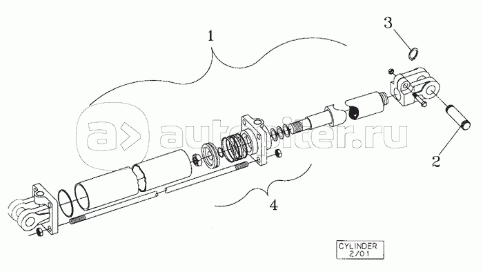 REAR GANG WING FOLD CYLINDER ASSEMBLY 25320120