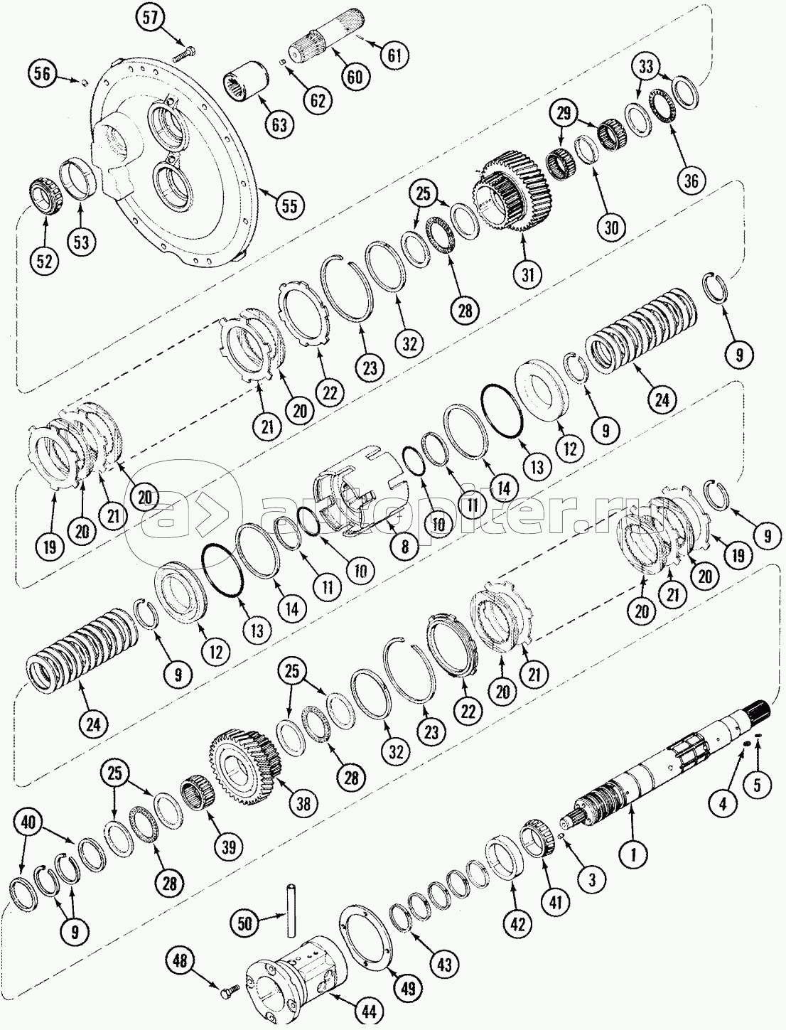 SPEED TRANSMISSION - INPUT SHAFT WITHOUT CREEP SPEED