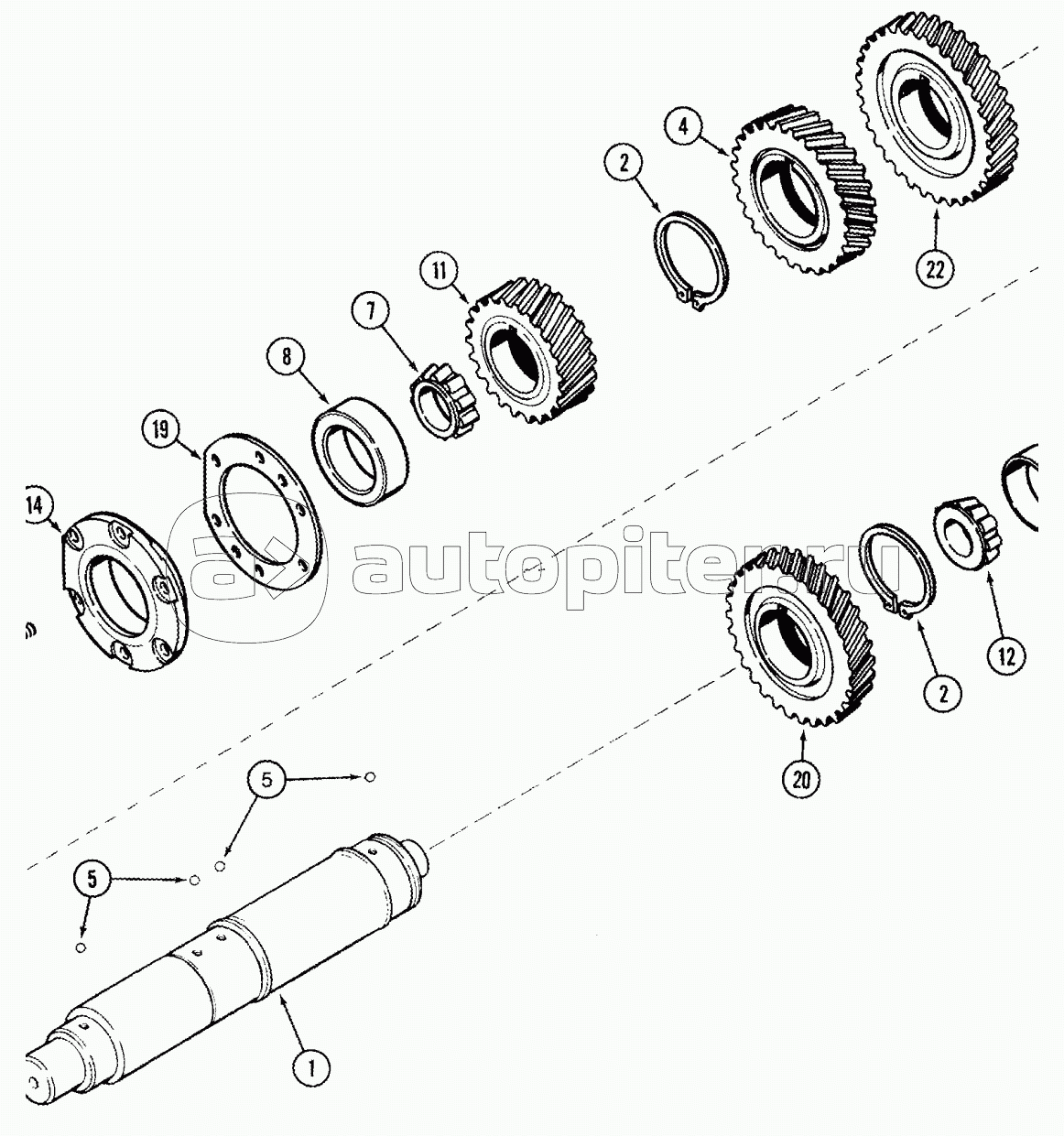 SPEED TRANSMISSION - COUNTERSHAFT WITHOUT CREEP SPEED
