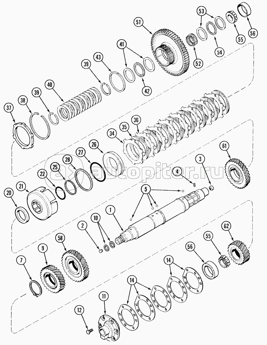 SPEED TRANSMISSION - COUNTERSHAFT WITH CREEP SPEED