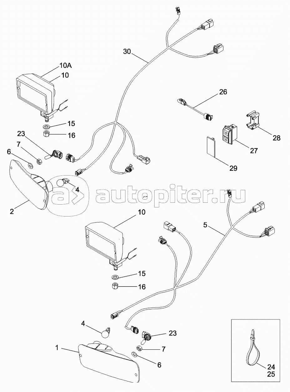 LAMPS - REAR FENDER AND REMOTE HITCH SWITCH