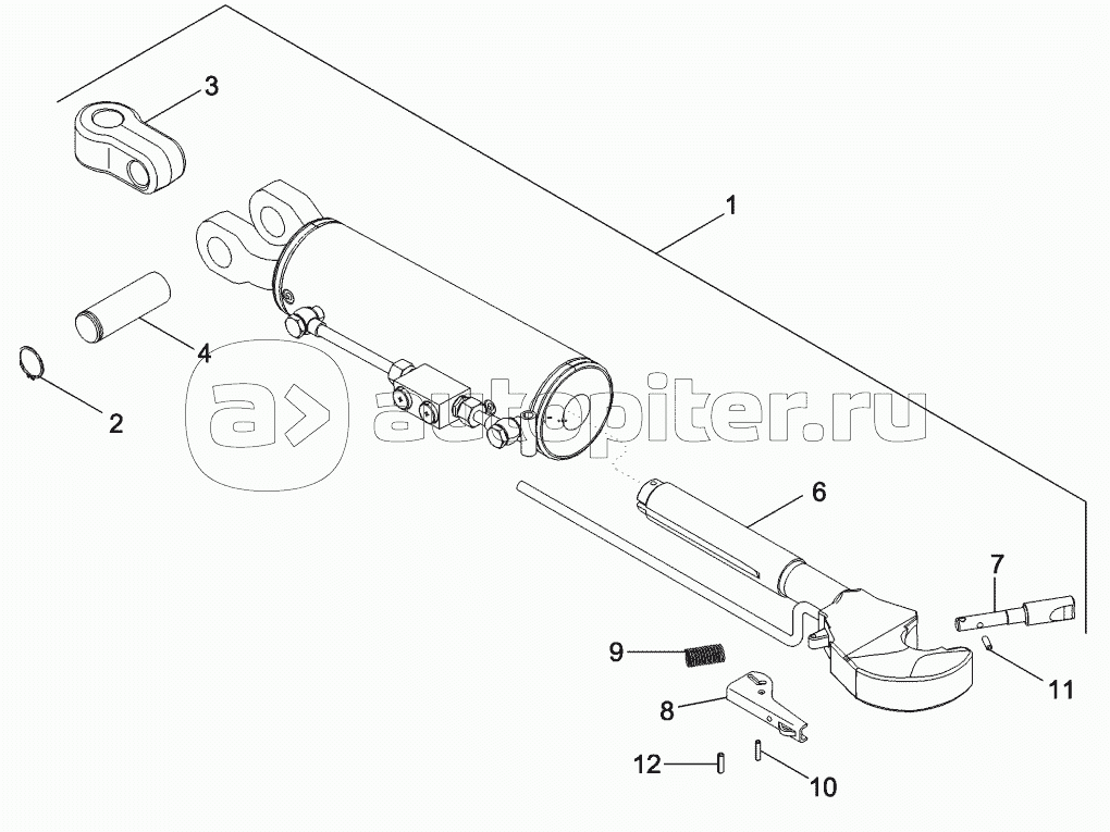 CYLINDER ASSEMBLY - HYDRAULIC TOP LINK - HITCH