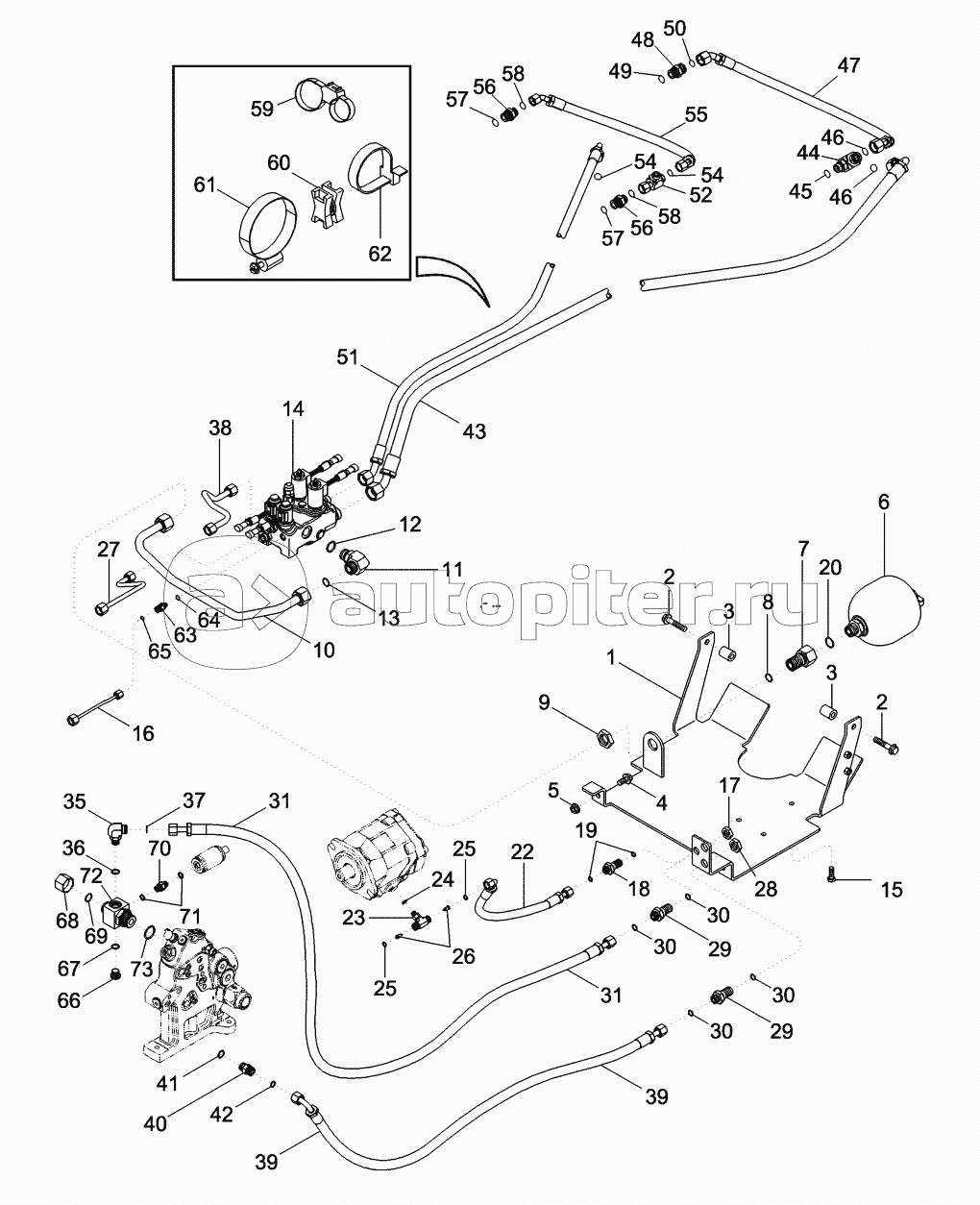 HYDRAULIC SYSTEM - SUSPENDED MFD AXLE, BSN JAZ135174