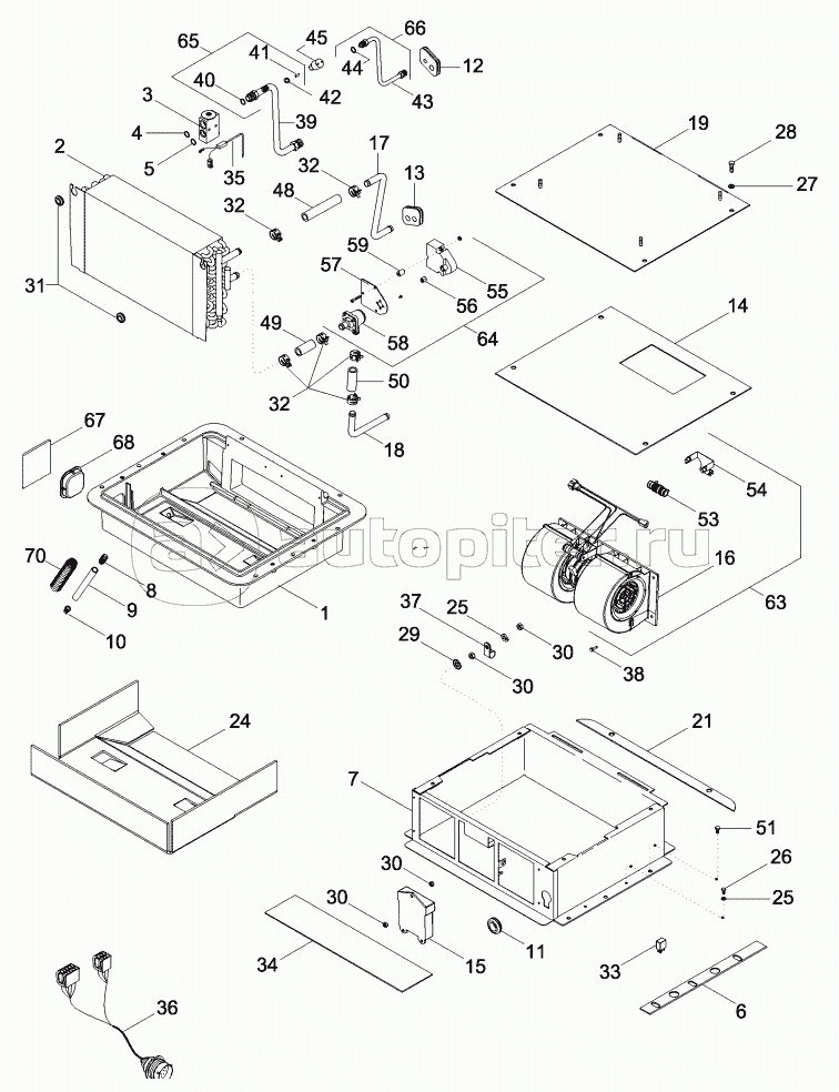AIR CONDITIONING - CLIMATE CONTROL UNIT, WITHOUT AUTO TEMP CONTROL