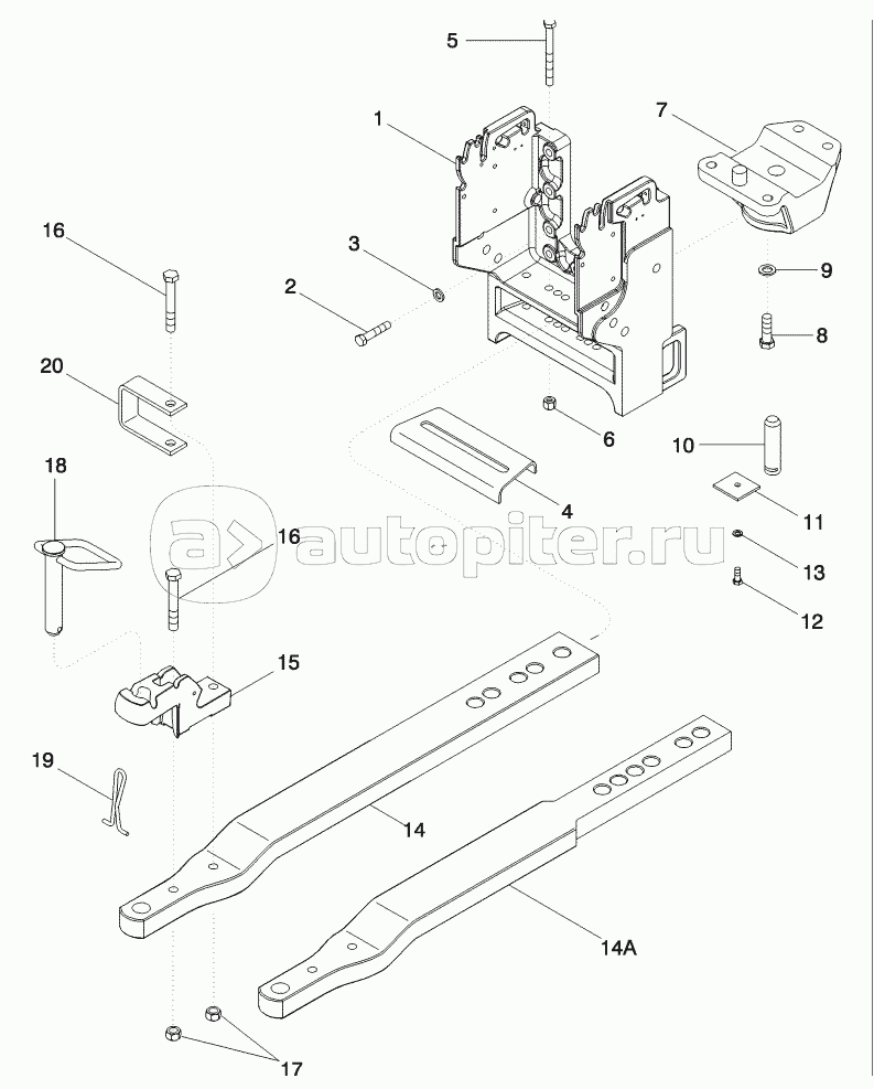 DRAWBAR AND HAMMERSTRAP - HIGH CAPACITY, CAT III