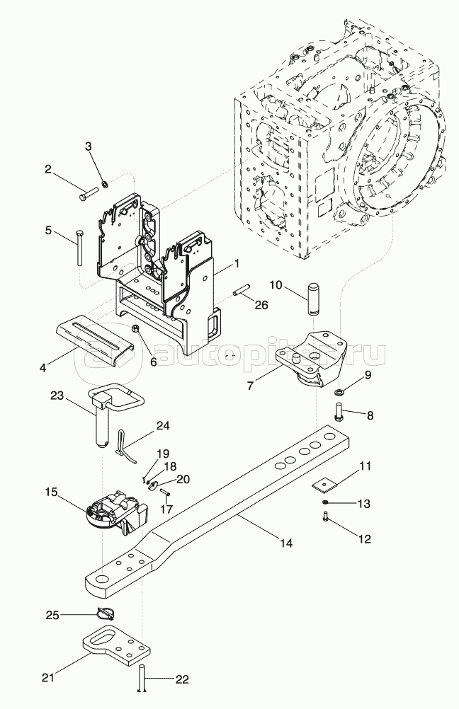DRAWBAR AND HAMMERSTRAP - HIGH CAPACITY, CAT 1V
