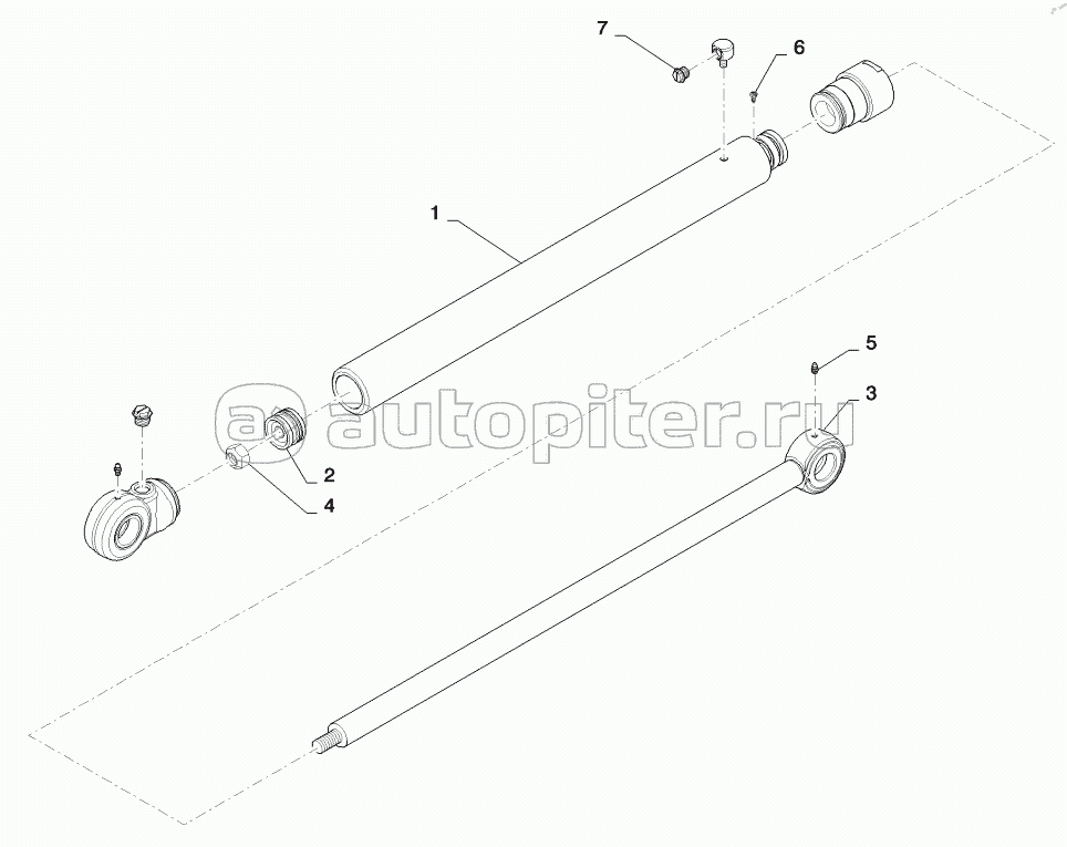 HYDRAULIC CYLINDER, LIFT CYLINDER, LH (SV300,TV380)