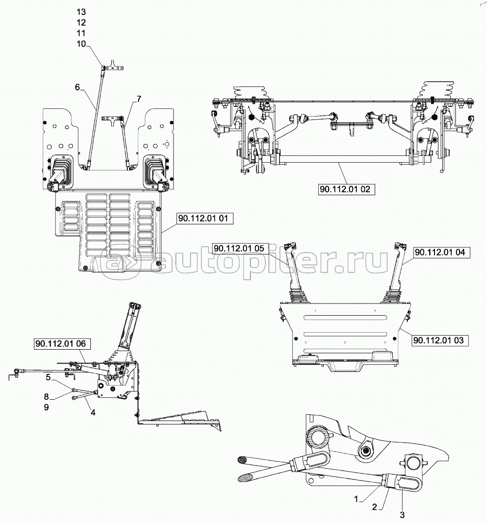 HAND CONTROLS, LG FRAME SERVO (ALL CASE)