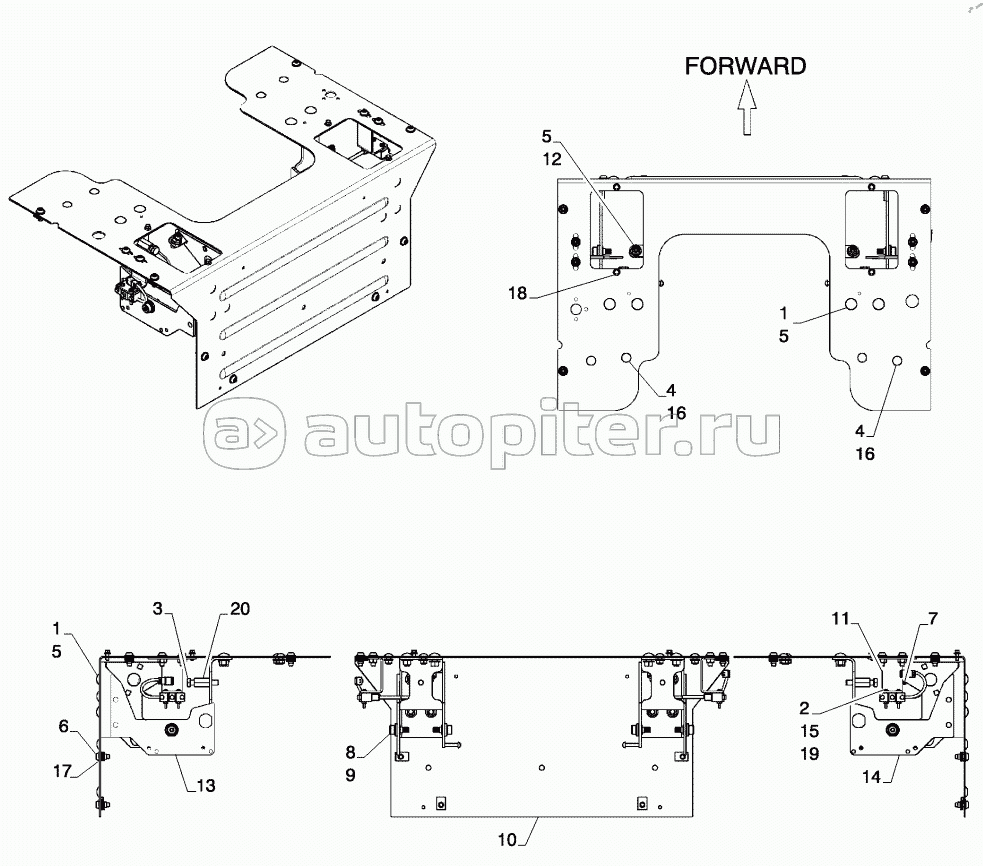 HANDLE MOUNTING, MD-LG FRAME HC (ALL CASE)
