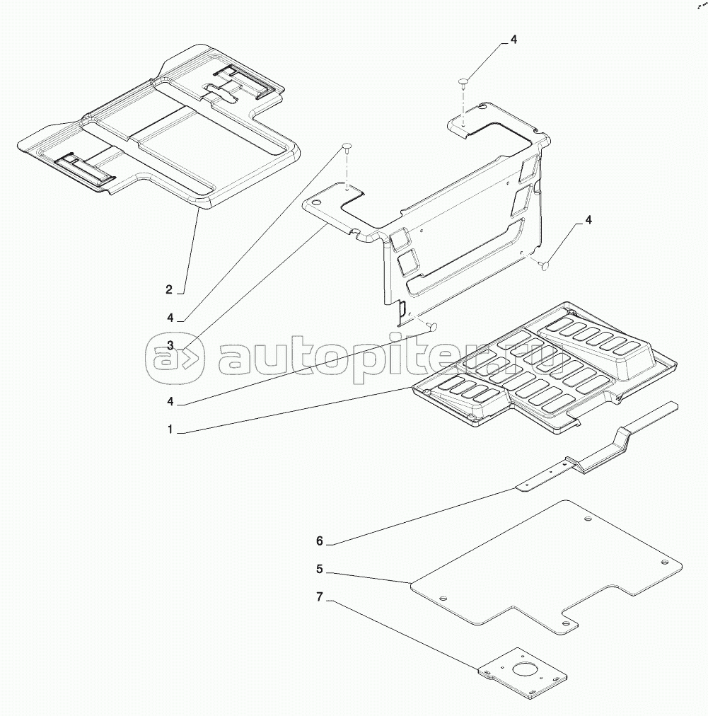 FLOOR MAT, MECHANICAL HAND CONTROL (ALL CASE)