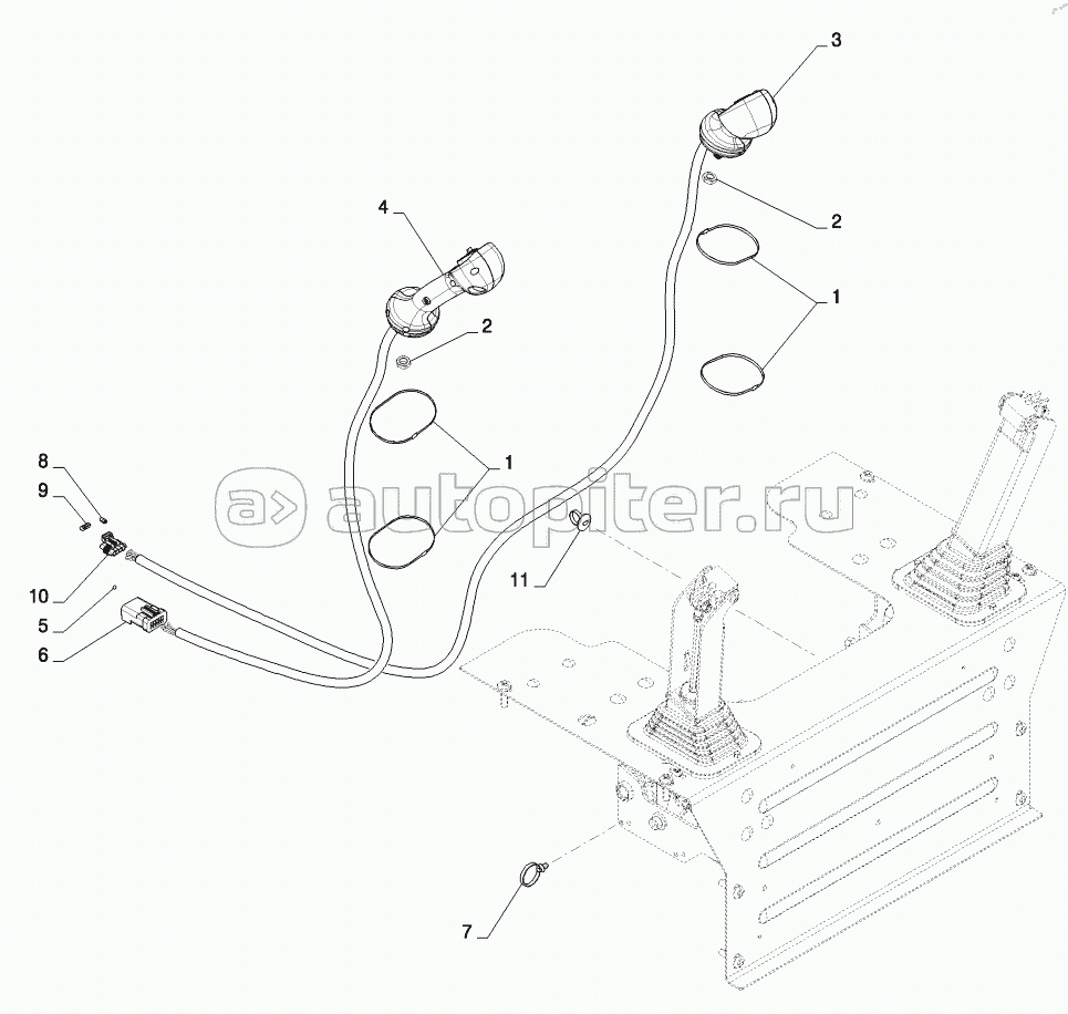 LEVEL 200 CASE CONTROL HANDLES, W/RIDE CONTROL (ALL CASE)