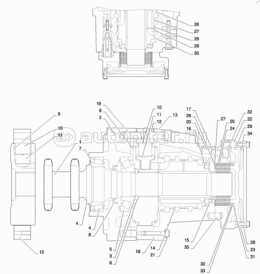 MOTOR, REXROTH DRIVE MOTOR 2SPD (SR200-SV300)