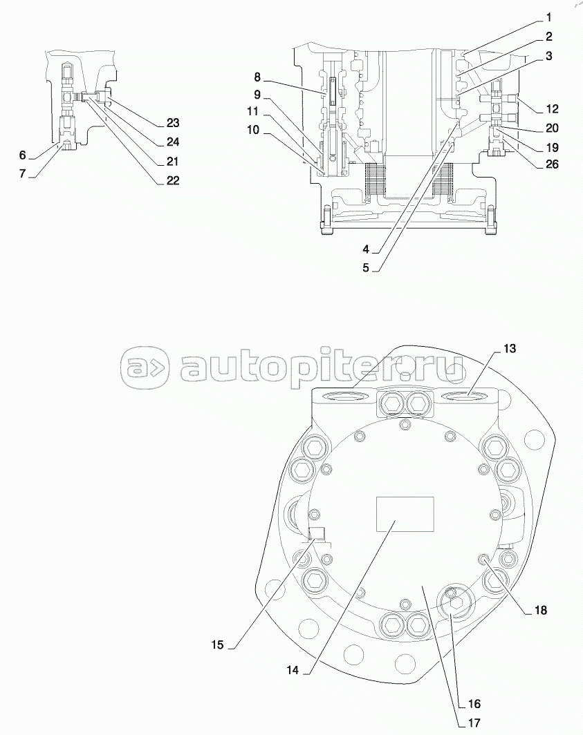 MOTOR, REXROTH DRIVE MOTOR 2SPD (SR200-SV300)