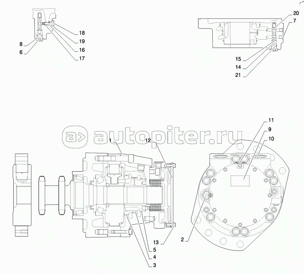 MOTOR, REXROTH DRIVE MOTOR 1SPD (SR200-SV300)