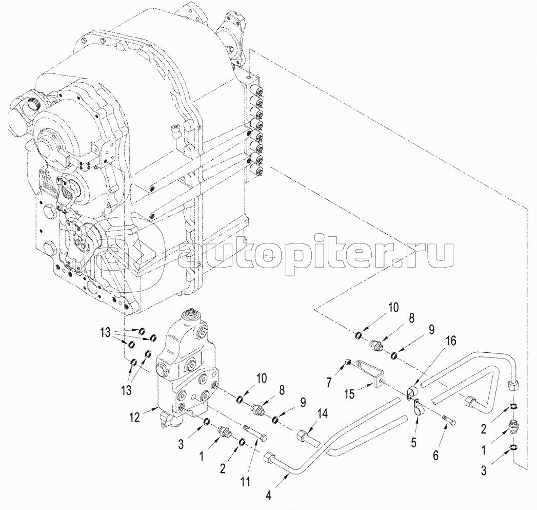 POWER TAKEOFF - CLUTCH LUBRICATION, WITH POWER SHIFT TRANSMISSION
