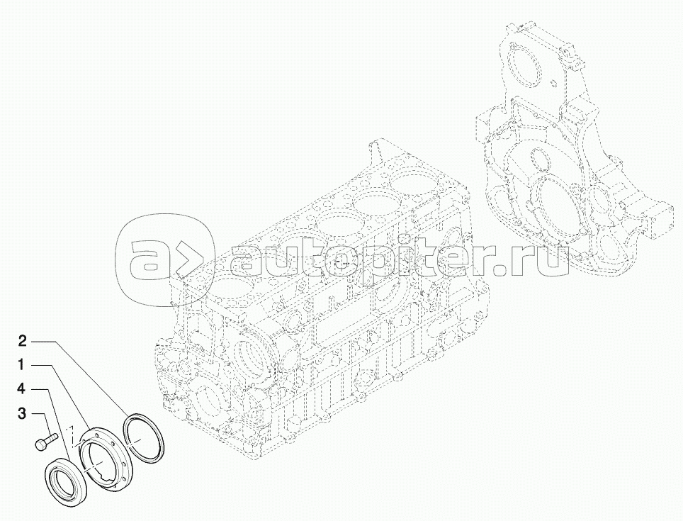 ENGINE BLOCK FRONT COVER, STX AND STEIGER 380/430
