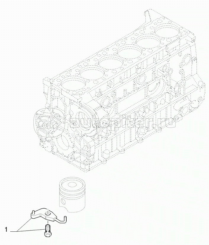 CYLINDER BARREL LUBRICATION NOZZLE, STX AND STEIGER 380/430