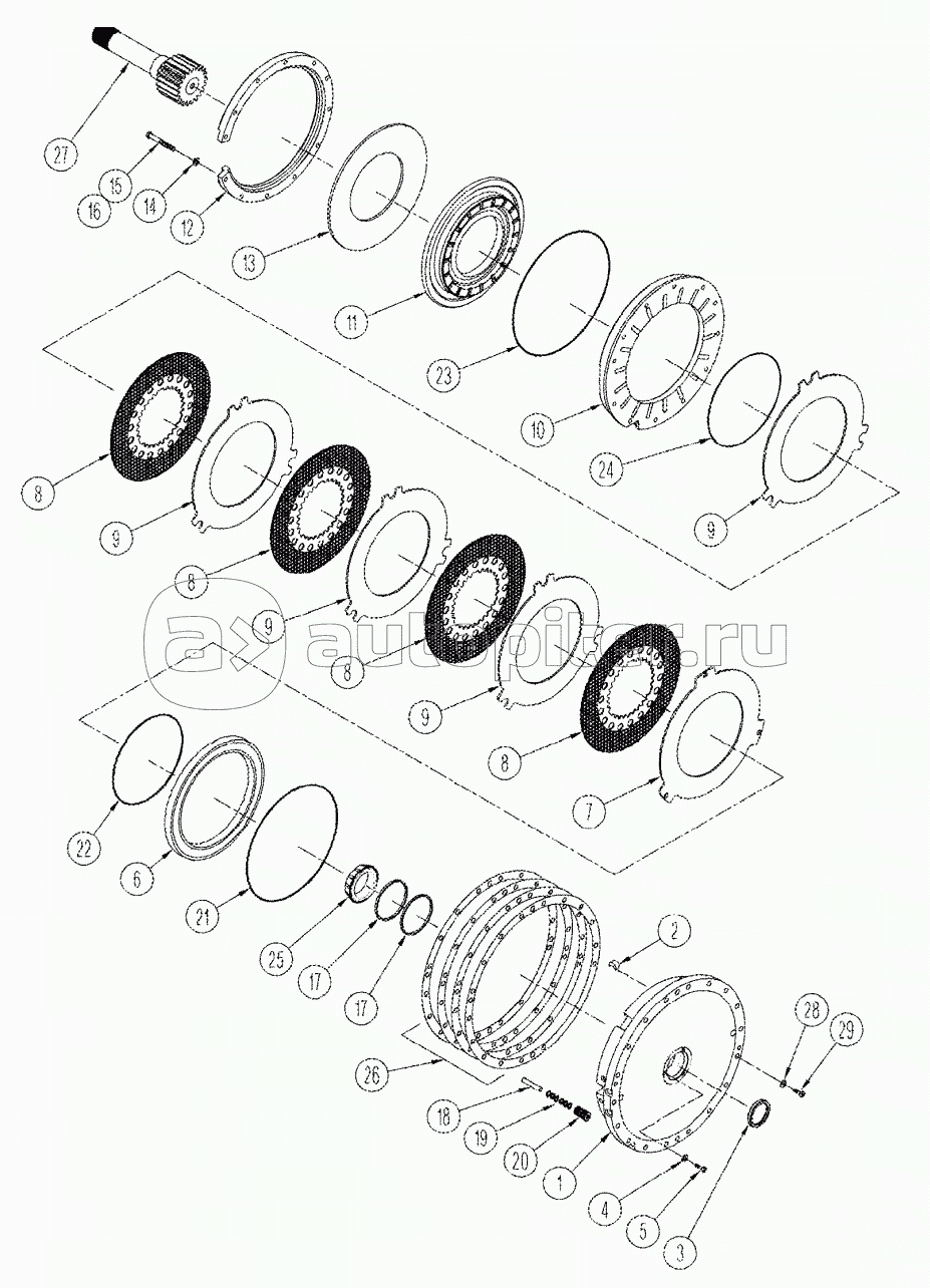 SERIES AXLE ASSEMBLY - BRAKE AND RIGHT-HAND CARRIER