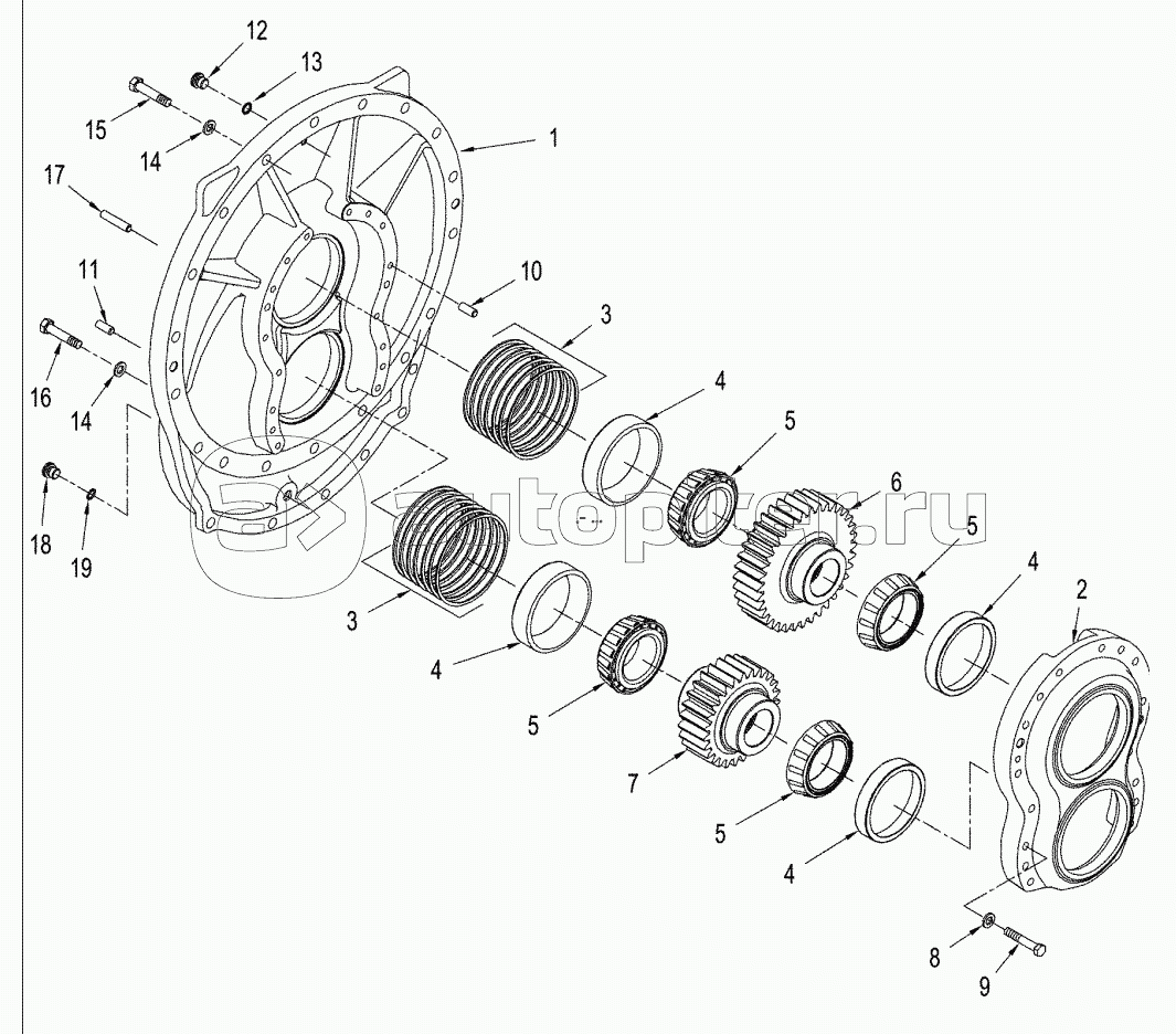 SERIES AXLE ASSEMBLY - OFFSET BEARING, QUADTRAC TRACTOR
