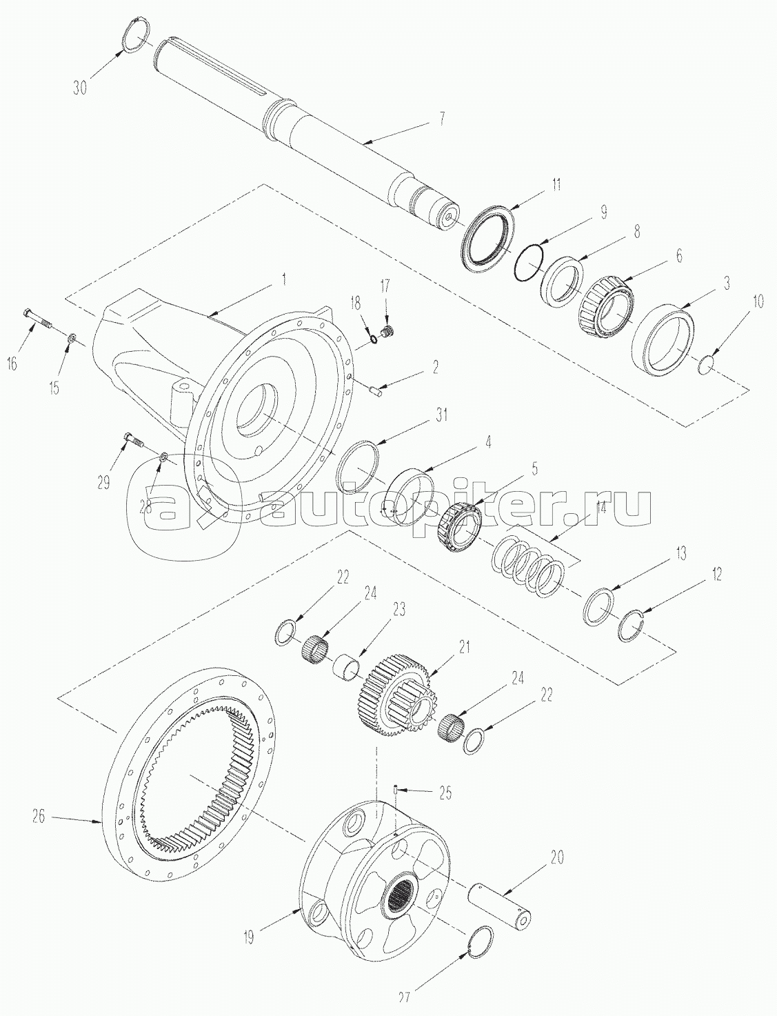 SERIES AXLE ASSEMBLY - FINAL DRIVE, WHEELED TRACTOR