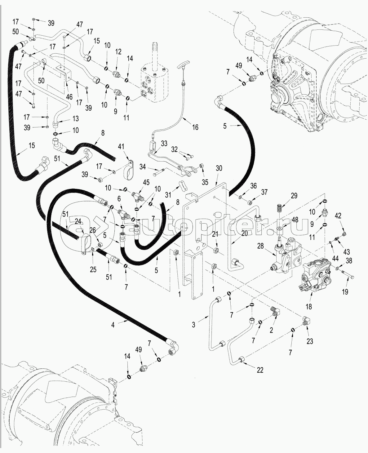 SERIES AXLE - PARK BRAKE CIRCUIT, WITHOUT DIFFERENTIAL LOCK