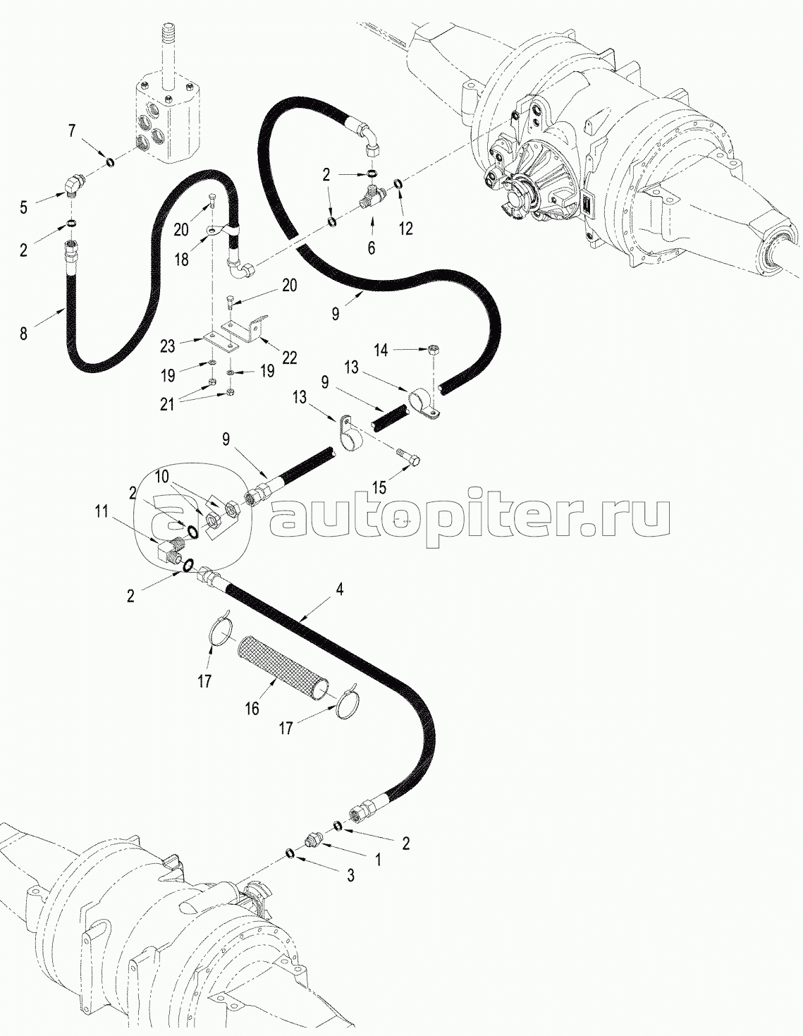 SERIES AXLE - SERVICE BRAKE CIRCUIT, WHEEL TRACTOR