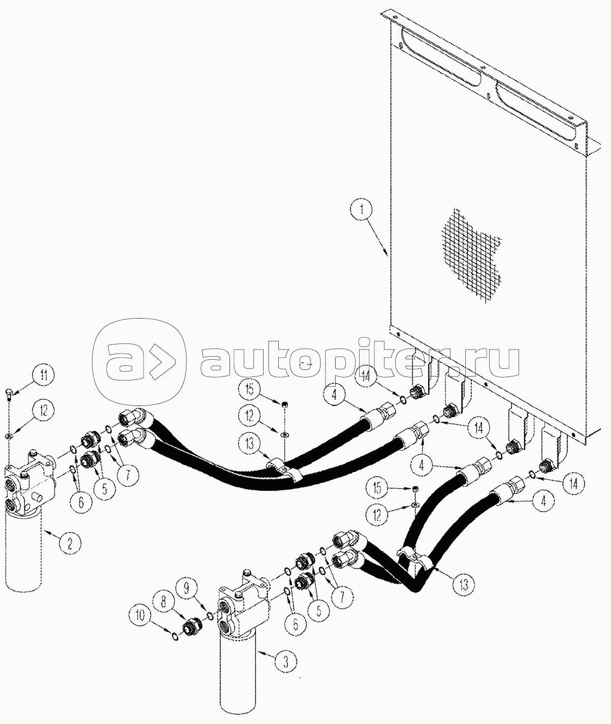 HYDRAULIC OIL COOLER, STX AND STEIGER 380/430