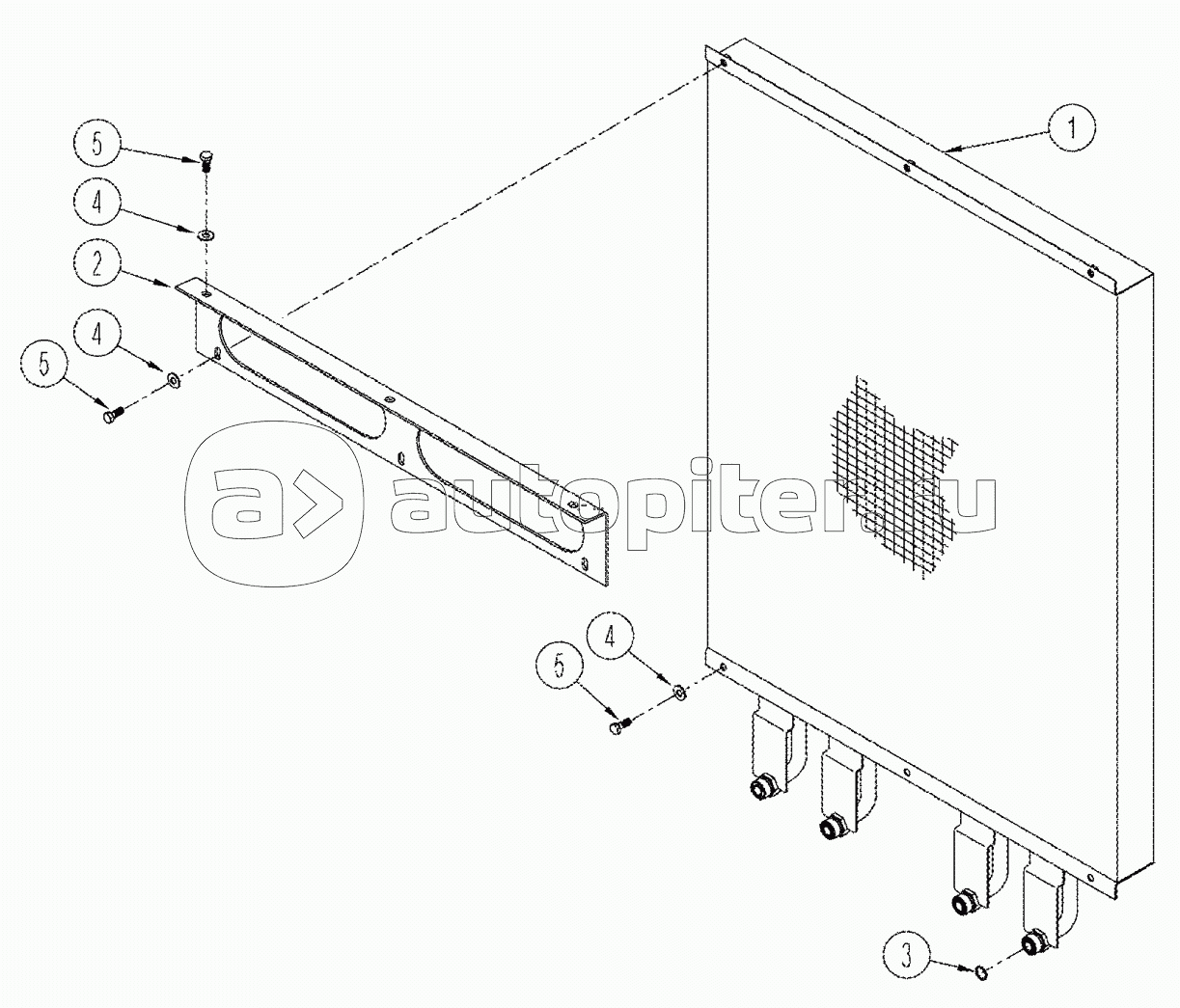 HYDRAULIC OIL COOLER MOUNTING, STX AND STEIGER 380/430