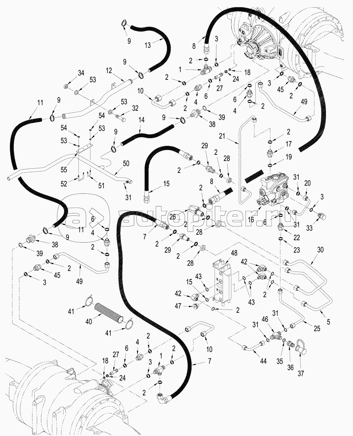 SERIES AXLE HYDRAULICS - LUBRICATION CIRCUIT, WHEEL TRACTOR