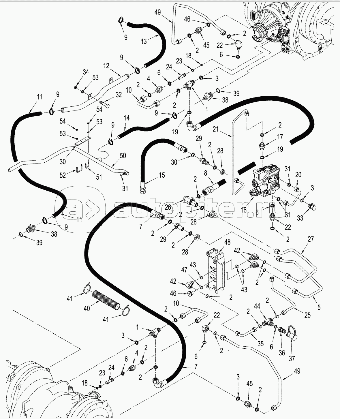 SERIES AXLE HYDRAULICS - LUBRICATION CIRCUIT, QUADTRAC TRACTOR