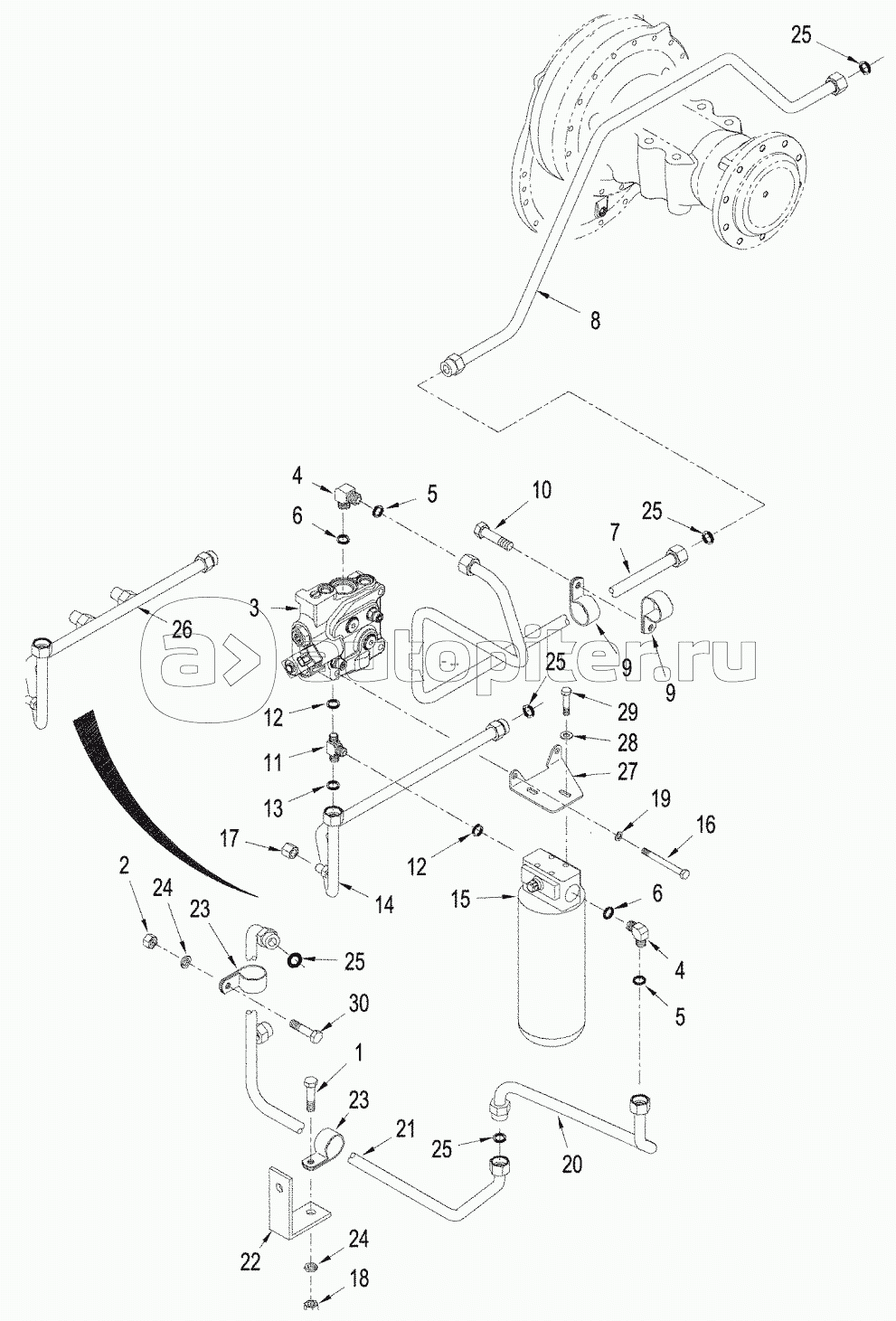 SERIES AXLE HYDRAULICS - COOLING CIRCUIT, QUADTRAC TRACTOR