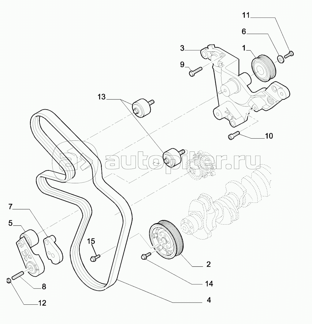 PULLEY - CRANKSHAFT, STX AND STEIGER 380/430