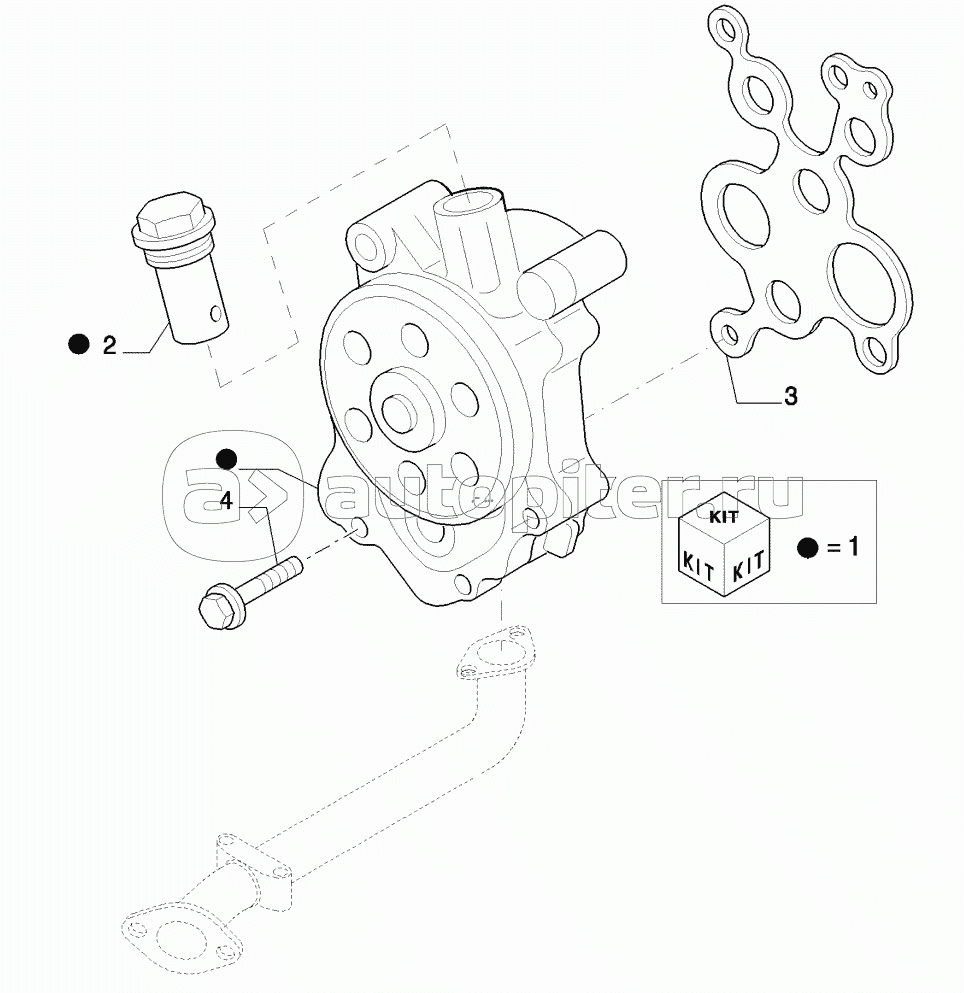 PUMP, ENGINE OIL AND RELATED PARTS, STX AND STEIGER 380/430