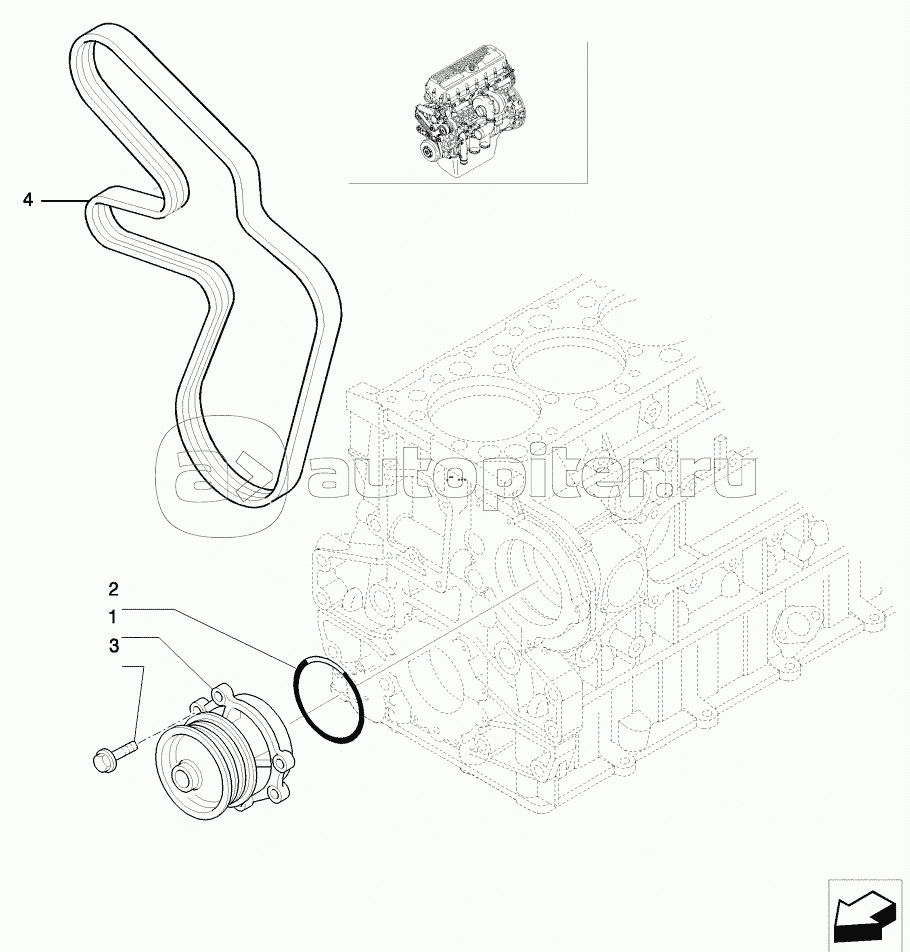 WATER PUMP AND RELATED PARTS, STX AND STEIGER 380/430