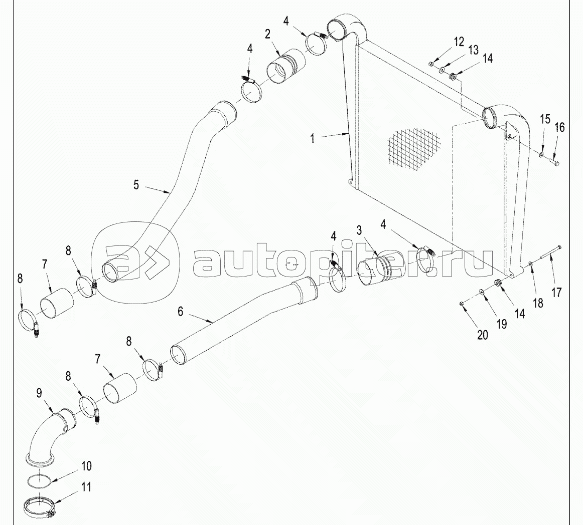 AIR COOLER MOUNTING, STX AND STEIGER 380/430