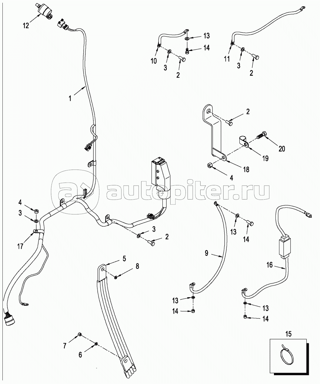 HARNESS - ENGINE, STX AND STEIGER 380/430