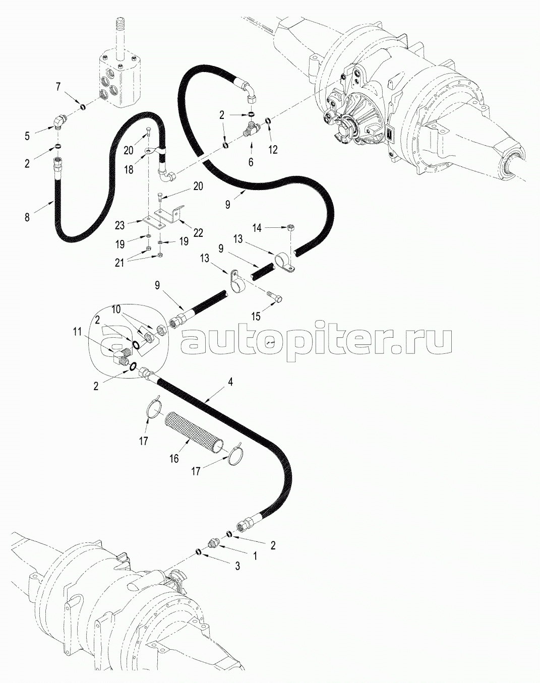 SERIES AXLE - SERVICE BRAKE CIRCUIT, WHEEL TRACTOR