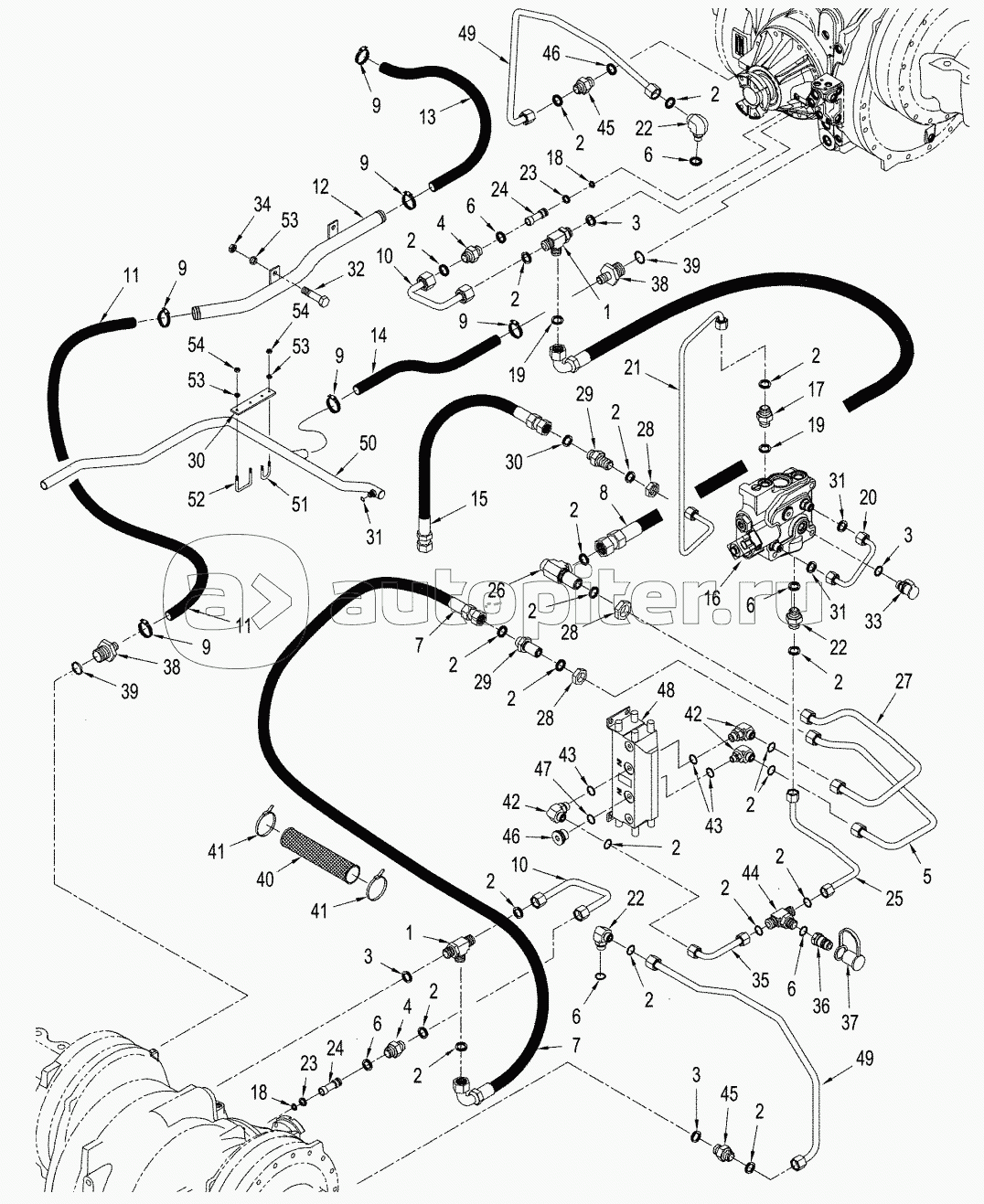 500 SERIES AXLE HYDRAULICS - LUBRICATION CIRCUIT, QUADTRAC TRACTOR