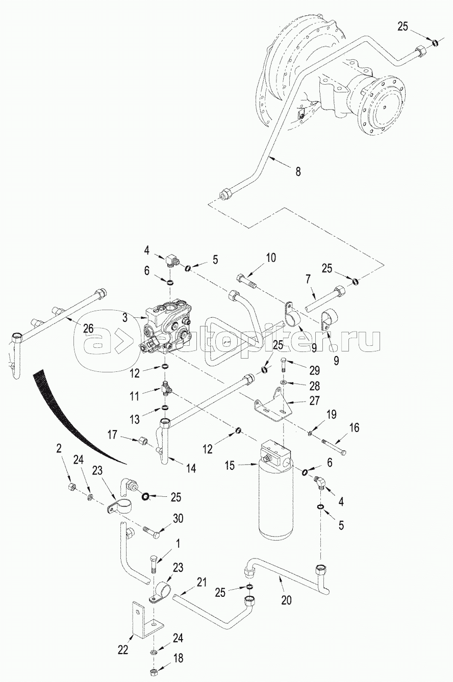 500 SERIES AXLE HYDRAULICS - COOLING CIRCUIT, QUADTRAC TRACTOR