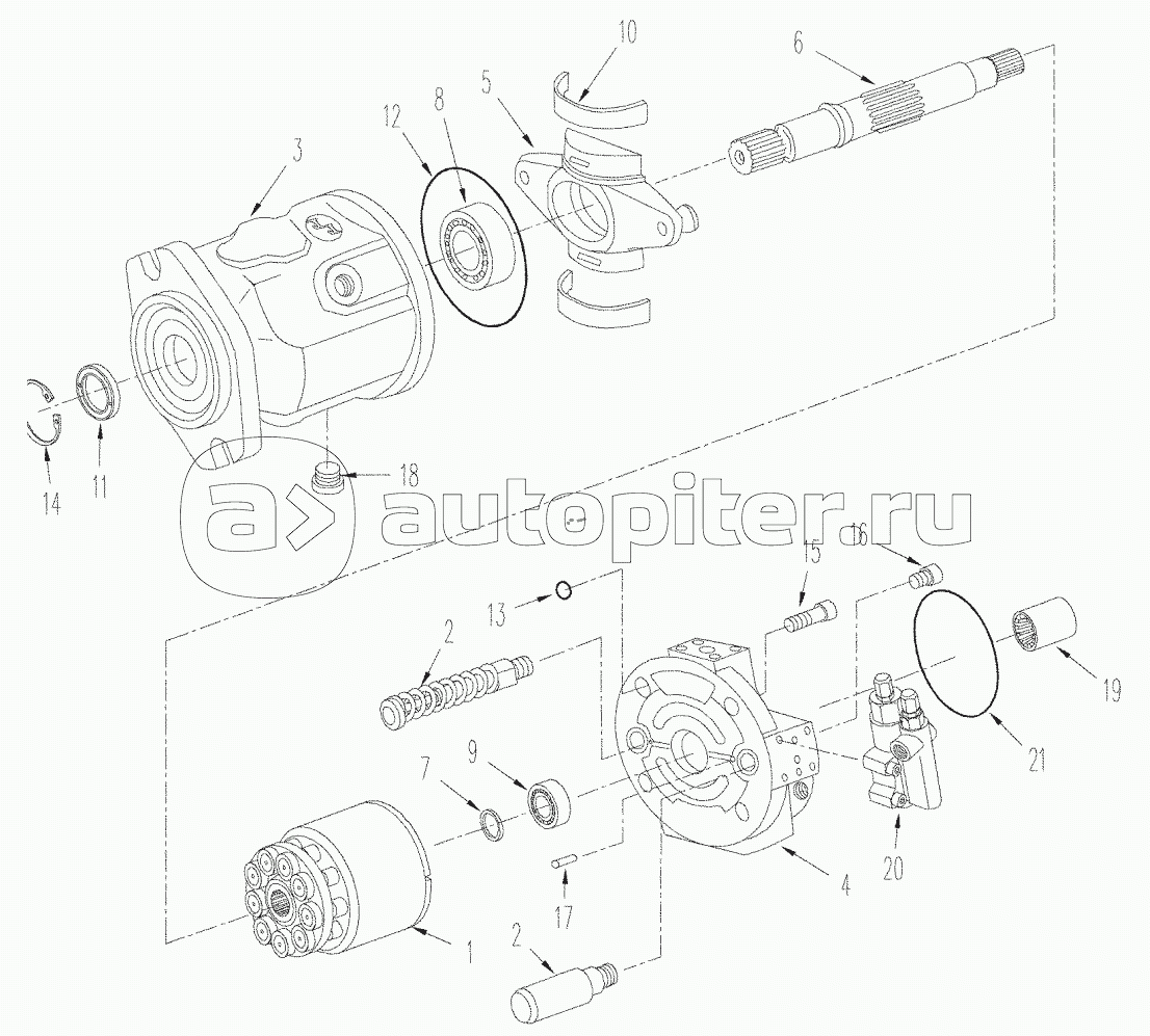 HIGH OUTPUT HYDRAULICS - PISTON PUMP ASSY