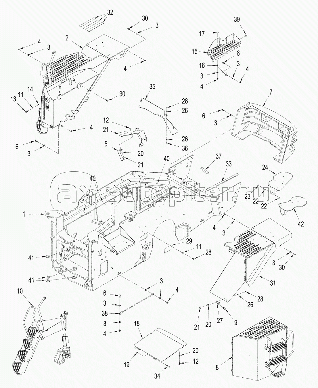 FRONT FRAME, QUADTRAC TRACTOR, STX & STEIGER 480/530