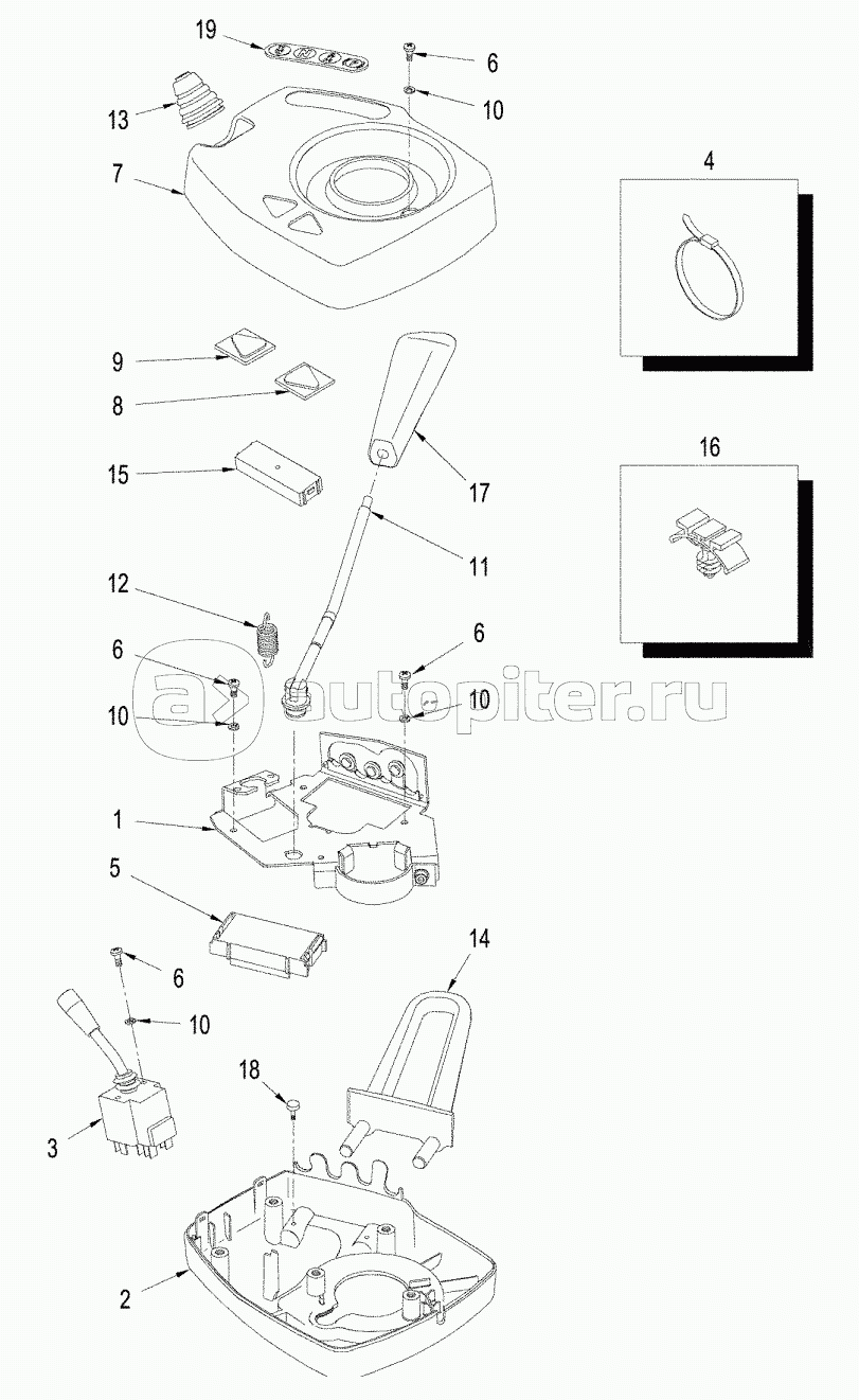 TRANSMISSION CONTROL ASSEMBLY, WITH POWER SHIFT TRANSMISSION