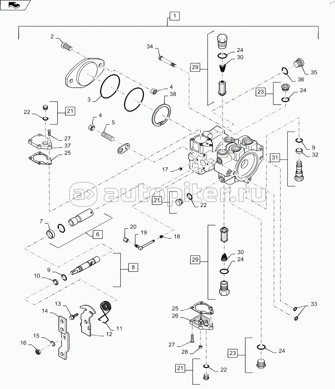 TANDEM HYDROSTATIC PUMP, 46CC, MECHANICAL CONTROL, REAR