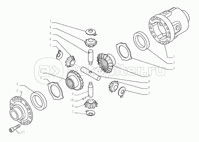 25.102.02(01) - VAR - 461150, 461151, 461153, 461155 - UNDERCARRIAGE (L=2,50MT) - FRONTAXLE - DIFFERENTIAL - END YR 14-OCT-2015