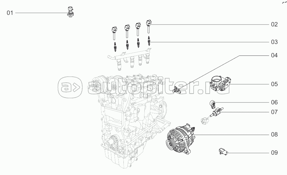 Ignition system, electrical control component (E4T15C)